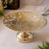 Elegant 9.75 Inch Brass Bowl Set in a premium velvet box
