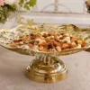 INW-9414_1-1 10 Inch Designer Brass Bowl Set in a premium velvet box