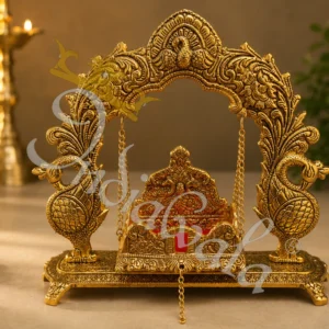 10.5 Inch Silver Gold Plated Krishna Swing