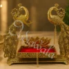 17.5 Inch Silver Gold Plated Krishna Swing for Janmashtami pooja