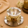 INW-9436_2 Elegant Silver Plated Velvet Box Diya for festive gifting