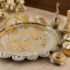 INW-9443_1 Elegant German Silver Ganesh Pooja Plate in a premium leather box