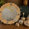 Elegant 12 Inch German Silver Pooja Thali with intricate traditional engravings