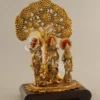 14.5 Inch Gold Plated Ram Darbar Tree Idol on a wooden base