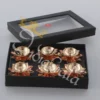 Beautifully crafted 3 Inch Brass Copper Lotus Diya Set of 6 for festive home decor