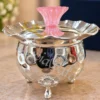 INW-9452_1 Elegant German Silver Steel Bowl Set with two bowls and a tray in a velvet box
