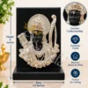 INW-9457_1 6 Inch German Silver Ram Ji Face Idol in a premium velvet box