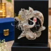 German Silver Lord Krishna Face Statue in a premium velvet box