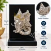 INW-9459_1 6 Inch German Silver Ganesh Face Idol in a premium velvet box