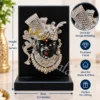 INW-9460_1 6 Inch German Silver Shrinathji Face Idol