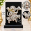 INW-9462_1 6 Inch German Silver Hanuman Statue in an elegant velvet box packaging