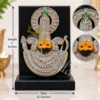 INW-9463_1 6 Inch German Silver Khatu Shyam Face in a premium velvet box