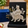 INW-9464 6 Inch German Silver Durga Statue in a premium velvet box