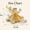 INW-9465_1 Elegant Dual Tone Aluminium Tortoise Diya for spiritual rituals.