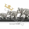 INW-9468_2 A beautiful 11.5 Inch German Silver Elephant Pair Gift Set, elegantly presented in a velvet box.