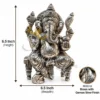 INW-9480_1 Handcrafted Silver Finish Brass Ganesha statue for corporate gifting.