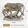 Silver Polish Brass Kamdhenu Idol in a luxury velvet box