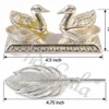 INW-9489_2 German Silver Swan Morpankh Kumkum Holder in a premium velvet box