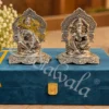 German Silver Laxmi Ganesh Gifting Idol in a premium velvet box