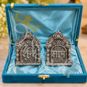 German Silver Shubh Labh Gifting Set in a premium velvet box