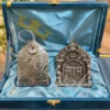 INW-9493_1 German Silver Shubh Labh Gifting Set in a premium velvet box
