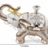 INW-9495_2 German Silver Elephant Shape Bowl filled with dry fruits
