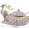 INW-9498_1-1 7 inch german silver peacock bowl with intricate design