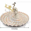INW-9501_1-1 An elegant 8 Inch German Silver Peacock Tray with intricate traditional engravings.
